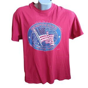 Large Y2k T-shirt Independence Day Red Tennessee River Cotton USA Flag Patriotic